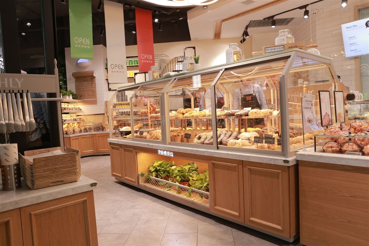 面包中岛柜-面包展示柜-宏发展柜