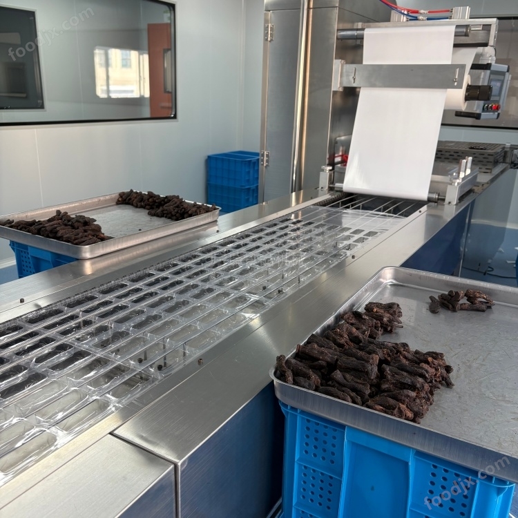 红薯干拉伸膜包装机 地瓜清洗包装流水线